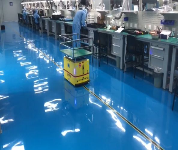 磁條導航背負式AGV應用